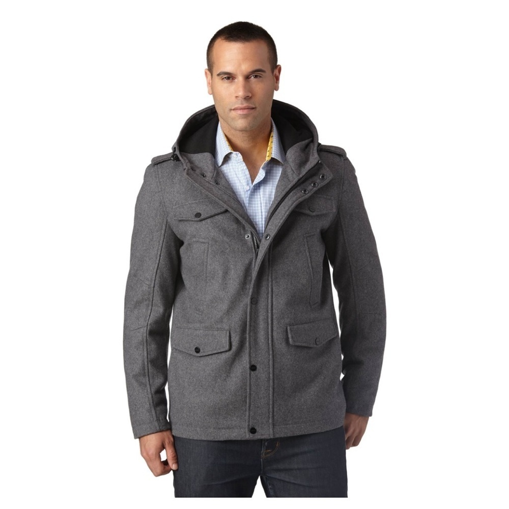 Guess Wool winter gray coat jacket size M